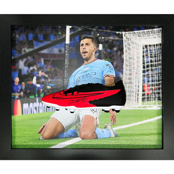 Manchester City FC Rodri Signed Boot (Framed)