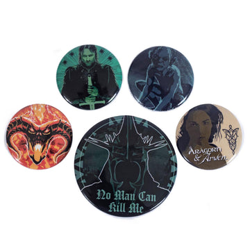 The Lord of the Rings Button Badge Set