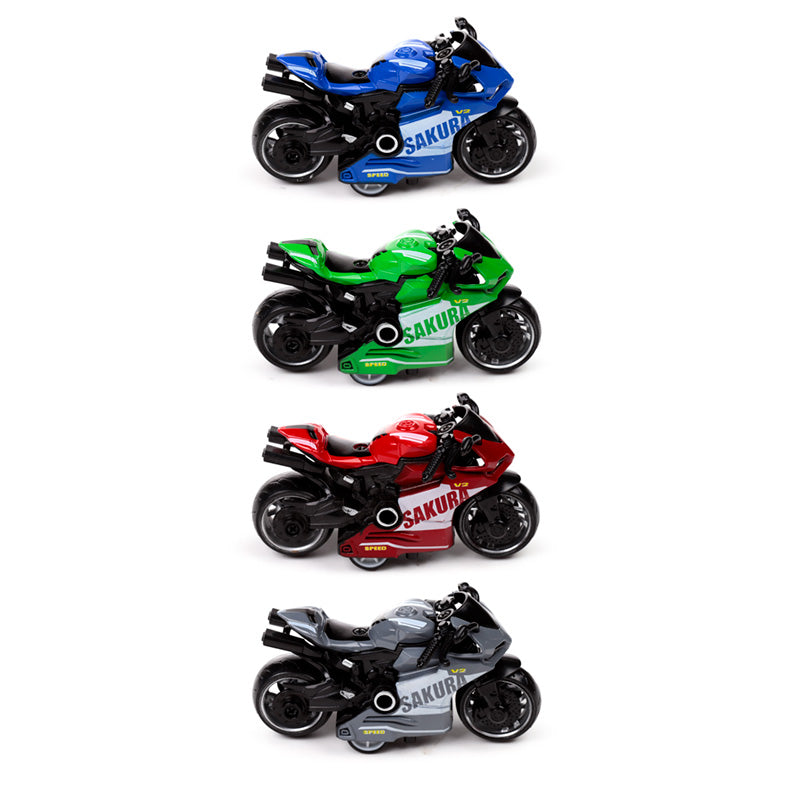 Pull Back Action Toy - Motorbike Car