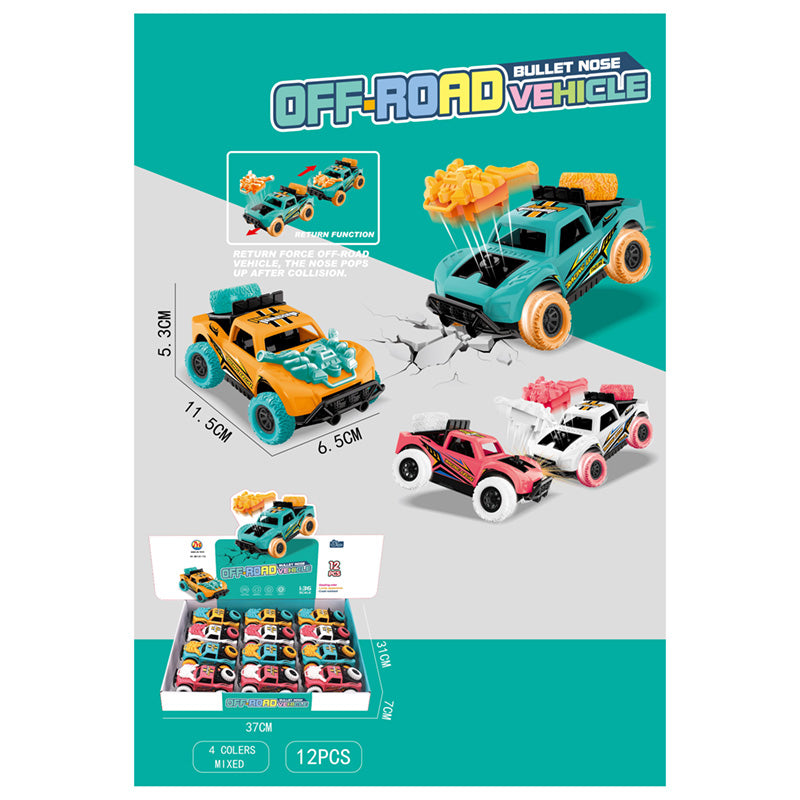 Fun Kids Friction Action Toy - Engine Pop Stunt Car x12