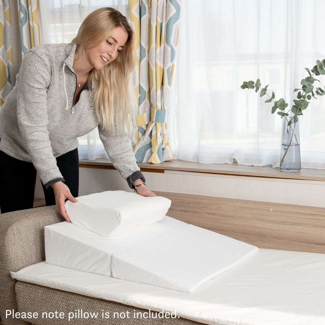 Journey in Comfort: Luxe Memory Foam Bed Wedge for Acid Reflux Relief - Complete with Travel Bag