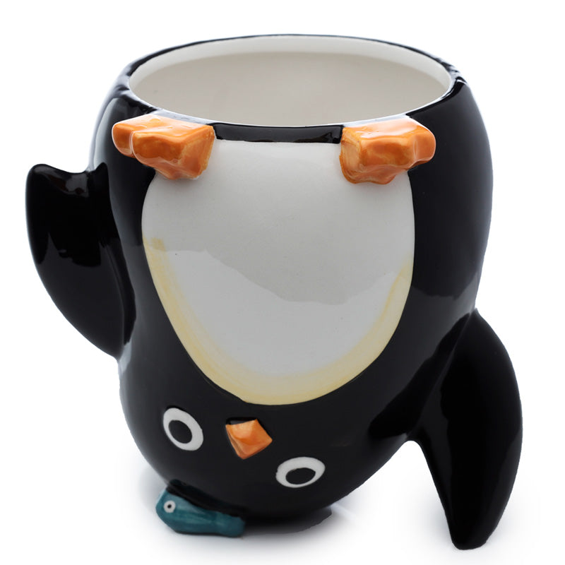 Huddle Penguin Upside Down Ceramic Mug