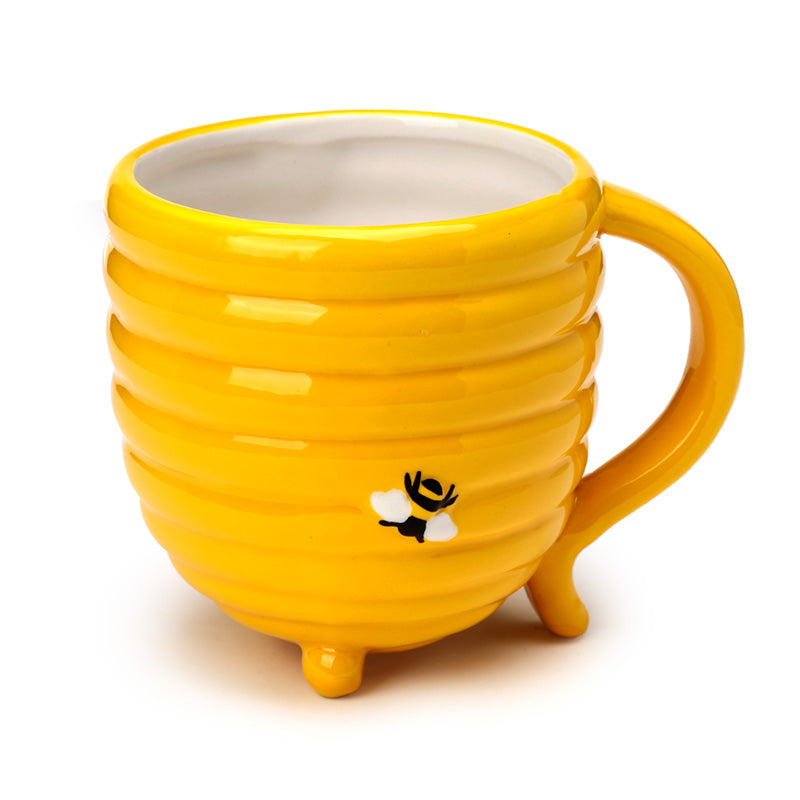 Novelty Upside Down Ceramic Mug - Beehive