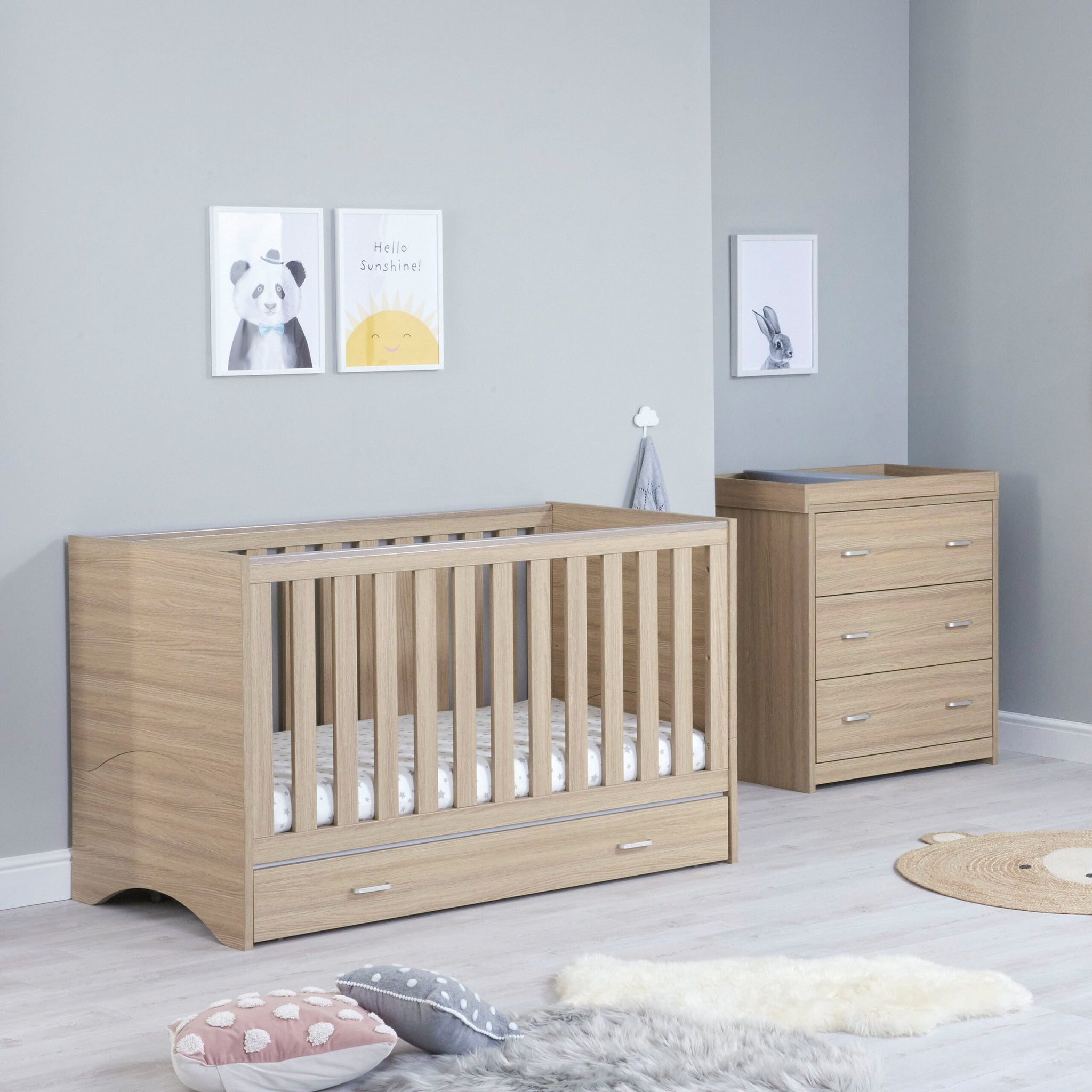 Veni 2 Piece Nursery Furniture Set with Drawer