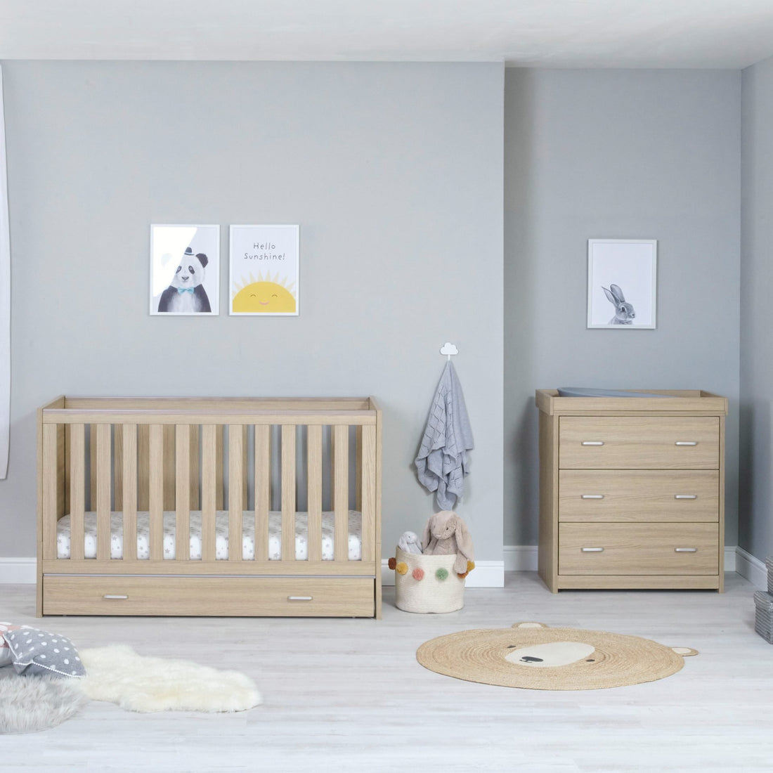 Veni 2 Piece Nursery Furniture Set with Drawer