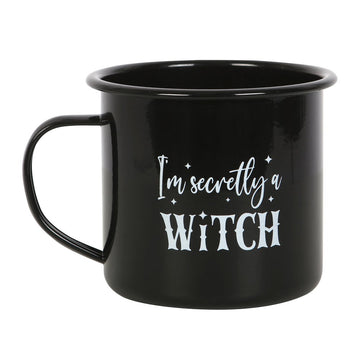 I'm Secretly A Witch Enamel Mug