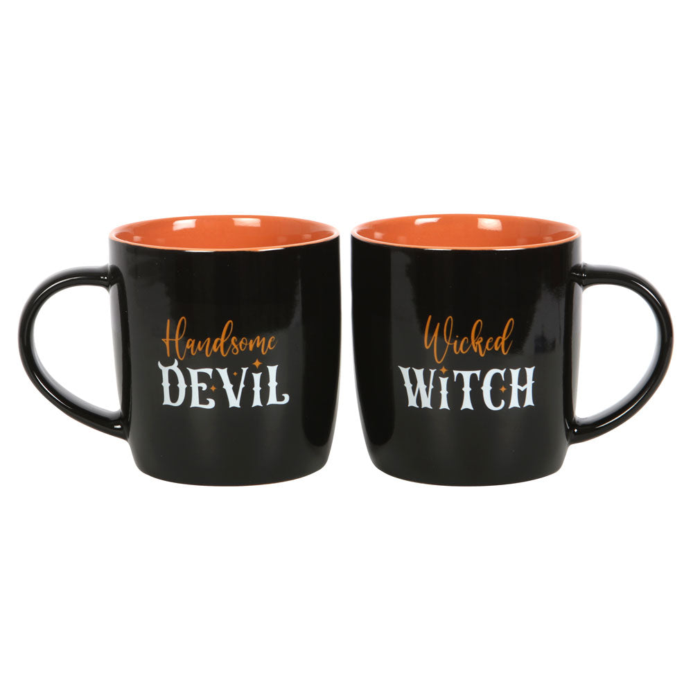 Wicked Witch and Handsome Devil Couples Mug Set