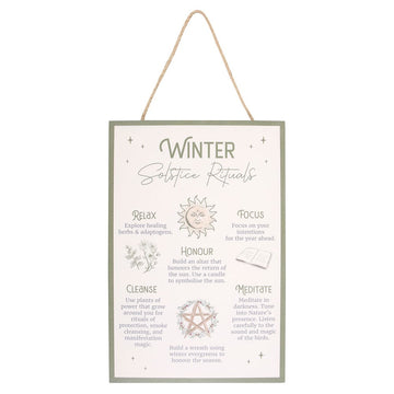 30cm Winter Solstice Rituals MDF Hanging Sign