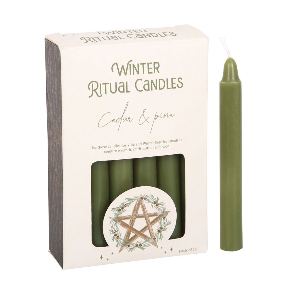 Cedar &amp; Pine Winter Ritual Spell Candles