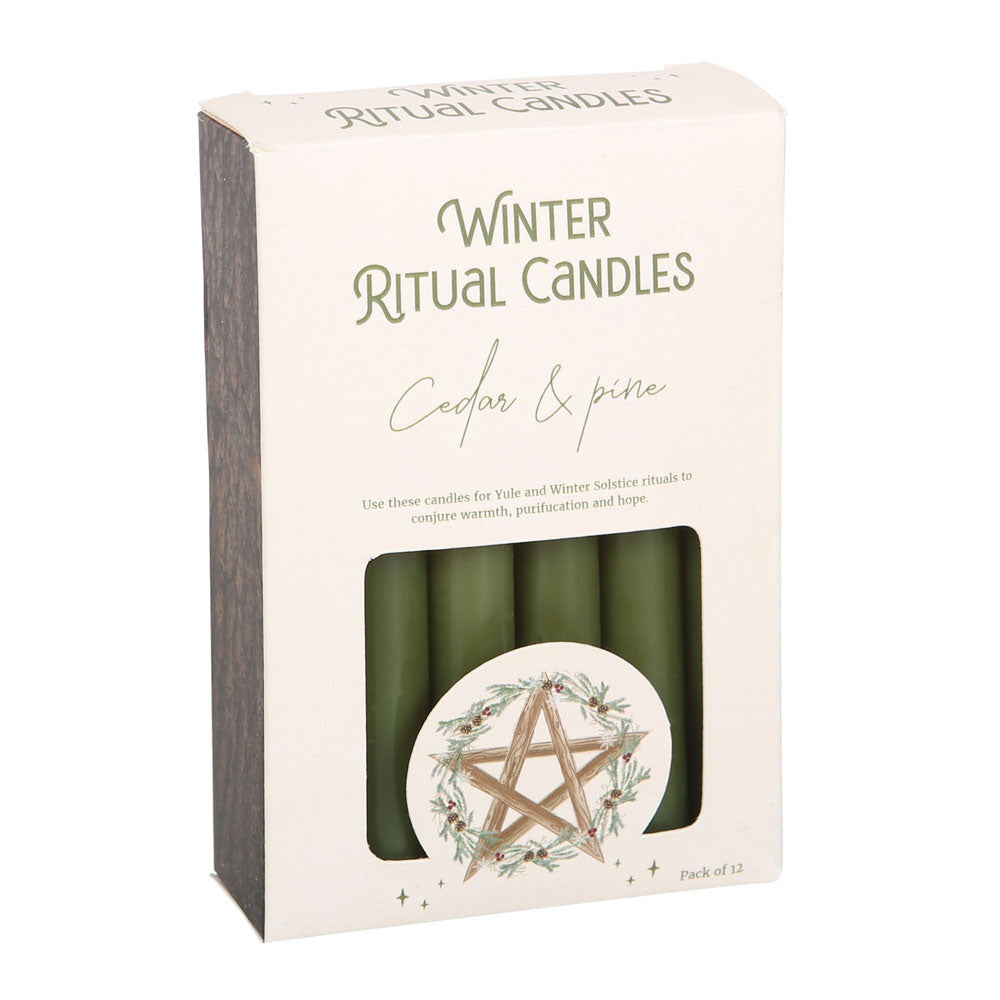 Cedar &amp; Pine Winter Ritual Spell Candles