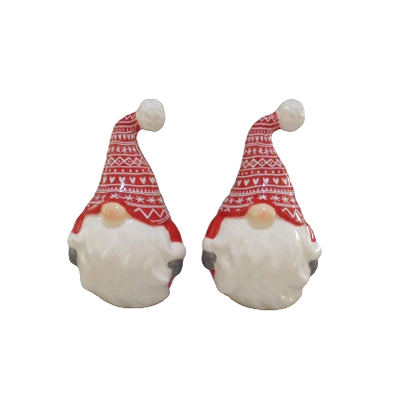 Ceramic Salt & Pepper Set - Christmas Gonk