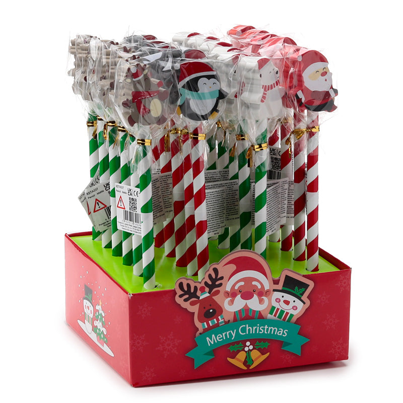 Pencil & Eraser Topper - Christmas Characters