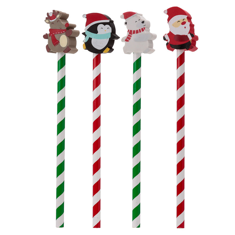 Pencil & Eraser Topper - Christmas Characters