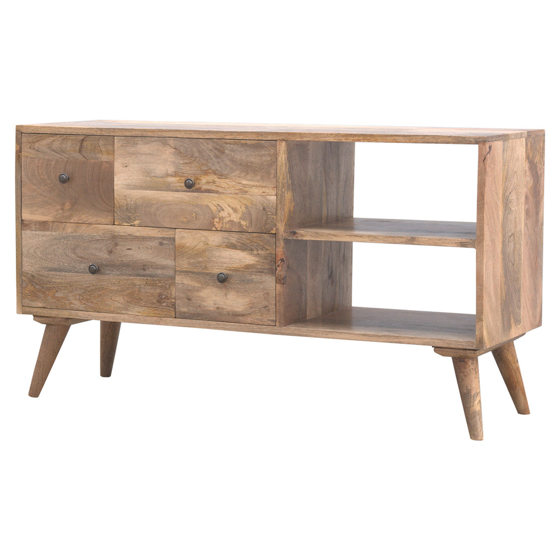 Oak-ish Multi Drawer Media Unit