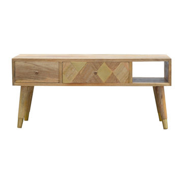 Oak-ish Gold Inlay Media Unit