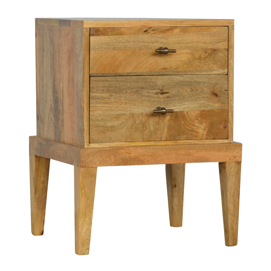 Solid Wood Bedside with T-Bar Knobs