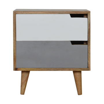 Grey Painted Cut-out Bedside