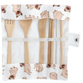 100% Natural Bamboo Cutlery 6 Piece Set - Mopps Pug-