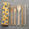 100% Natural Bamboo Cutlery 6 Piece Set - Peony Pick of the Bunch-