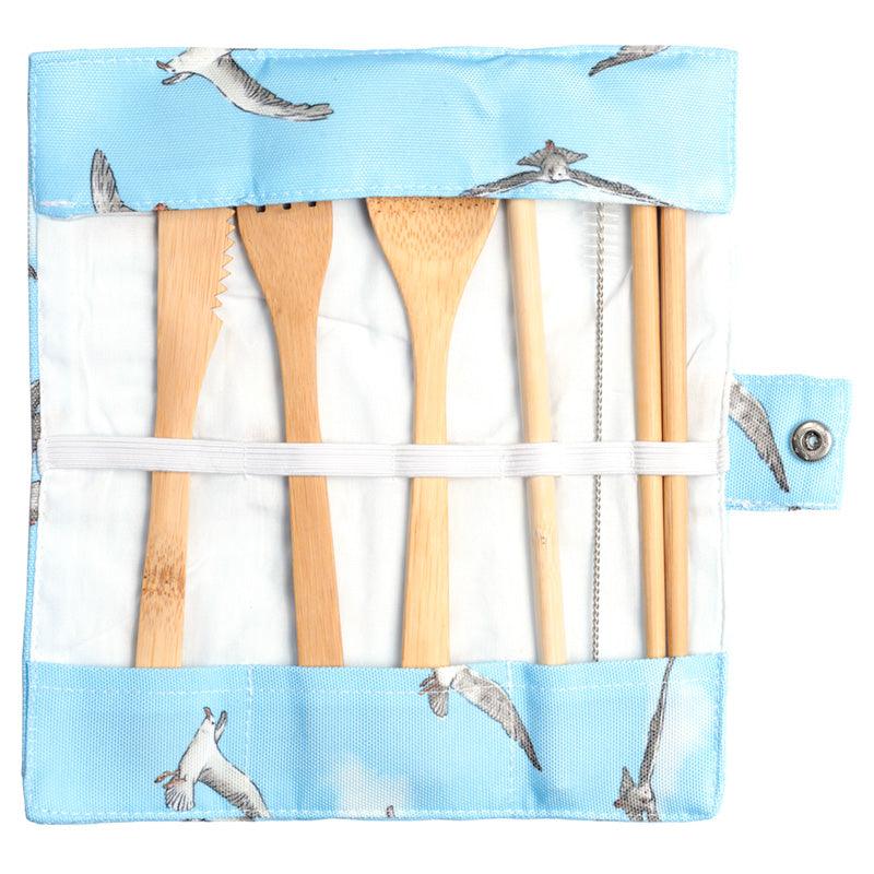 100% Natural Bamboo Cutlery 6 Piece Set - Seagull Buoy-