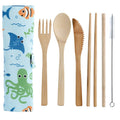 100% Natural Bamboo Cutlery 6 Piece Set - Splosh Sealife - £9.99 - 