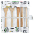 100% Natural Bamboo Cutlery 6 Piece Set - Wildwood Caravan-