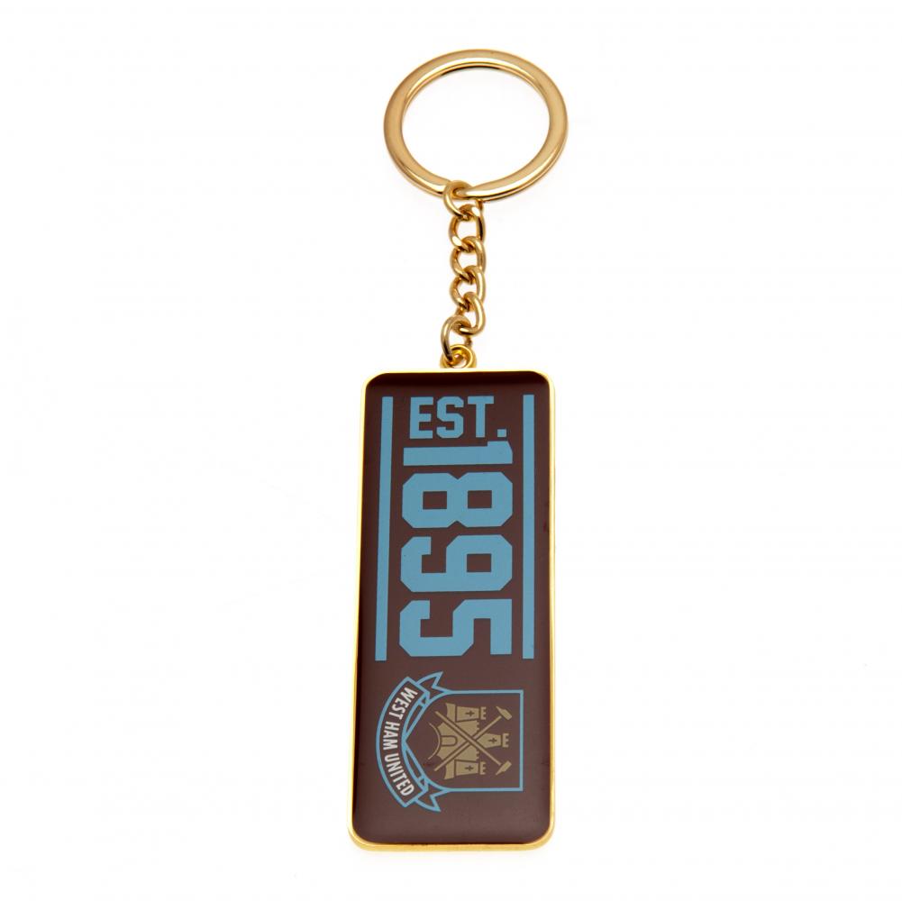 West Ham United FC Keyring EST - Officially licensed merchandise.