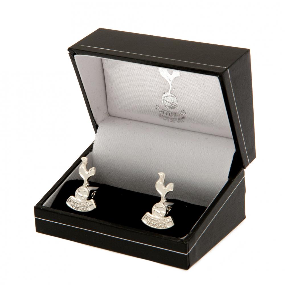 Tottenham Hotspur FC Silver Plated Formed Cufflinks - Officially licensed merchandise.