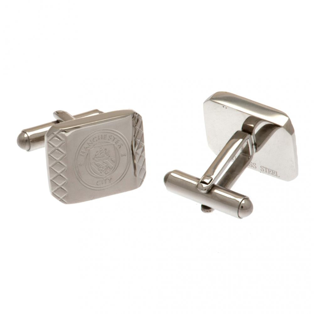 Manchester City FC Stainless Steel Cufflinks PT - Officially licensed merchandise.