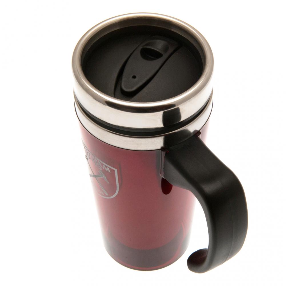 West Ham United FC Handled Travel Mug - Officially licensed merchandise.