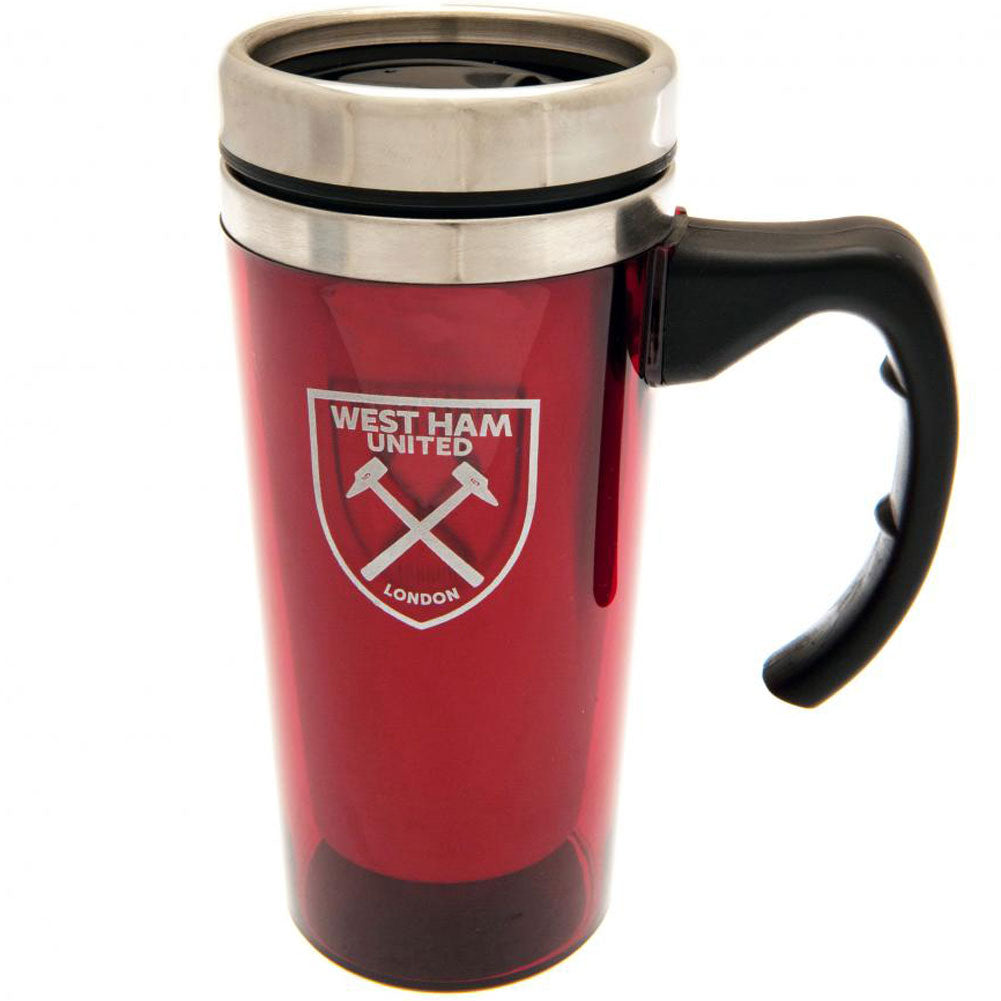 West Ham United FC Handled Travel Mug - Officially licensed merchandise.