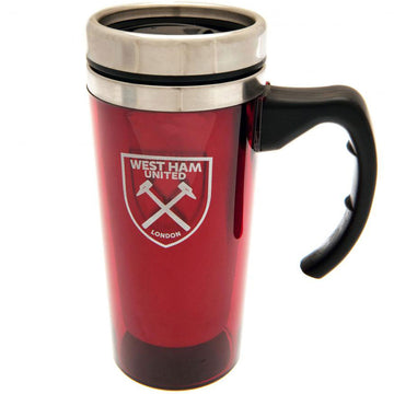 West Ham United FC Handled Travel Mug - Officially licensed merchandise.