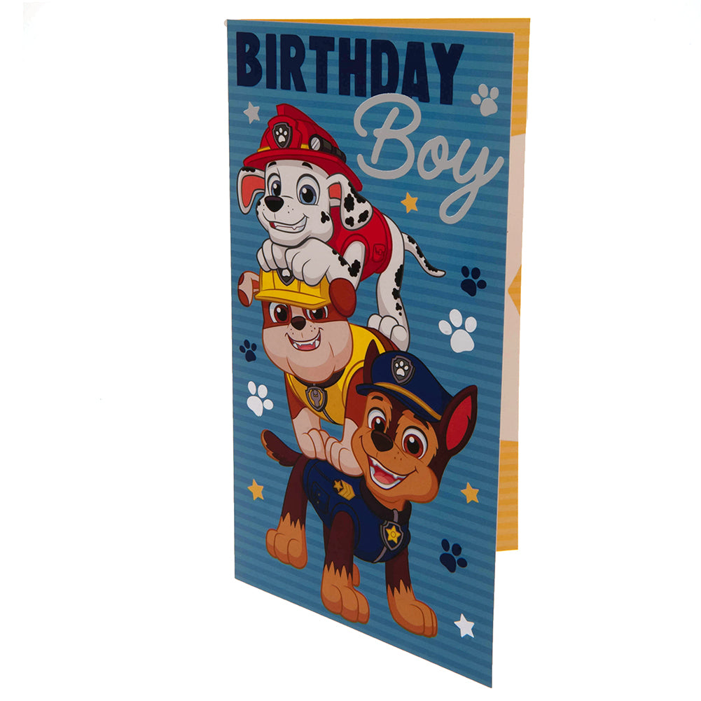 Paw Patrol Birthday Card Boy - Officially licensed merchandise.