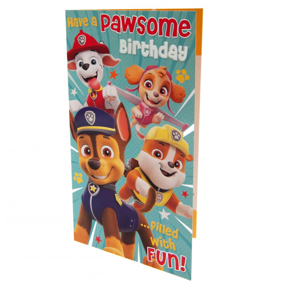 Paw Patrol Birthday Card - Officially licensed merchandise.