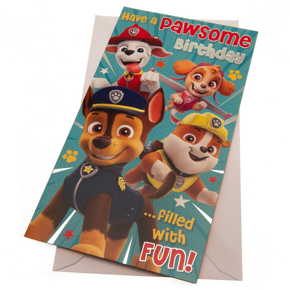 Paw Patrol Birthday Card - Officially licensed merchandise.