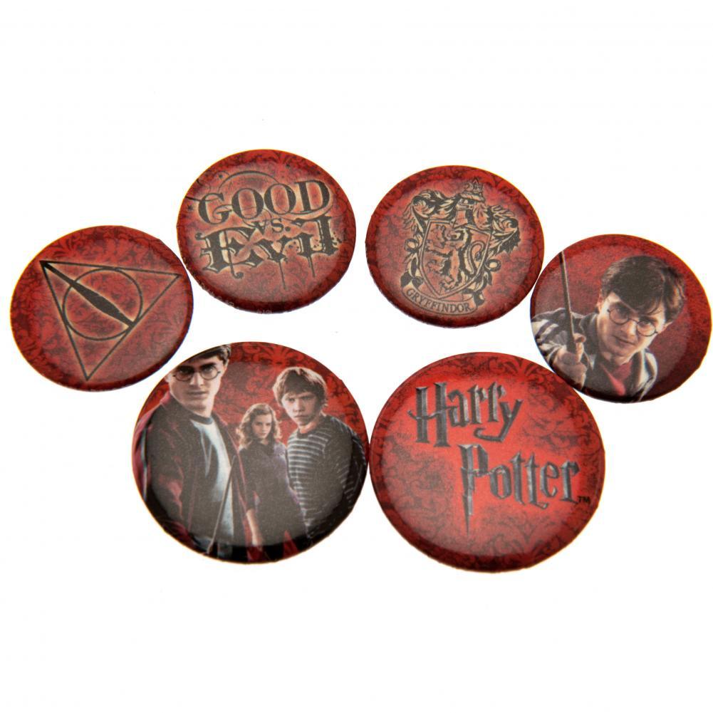 Harry Potter Button Badge Set Logo - Officially licensed merchandise.