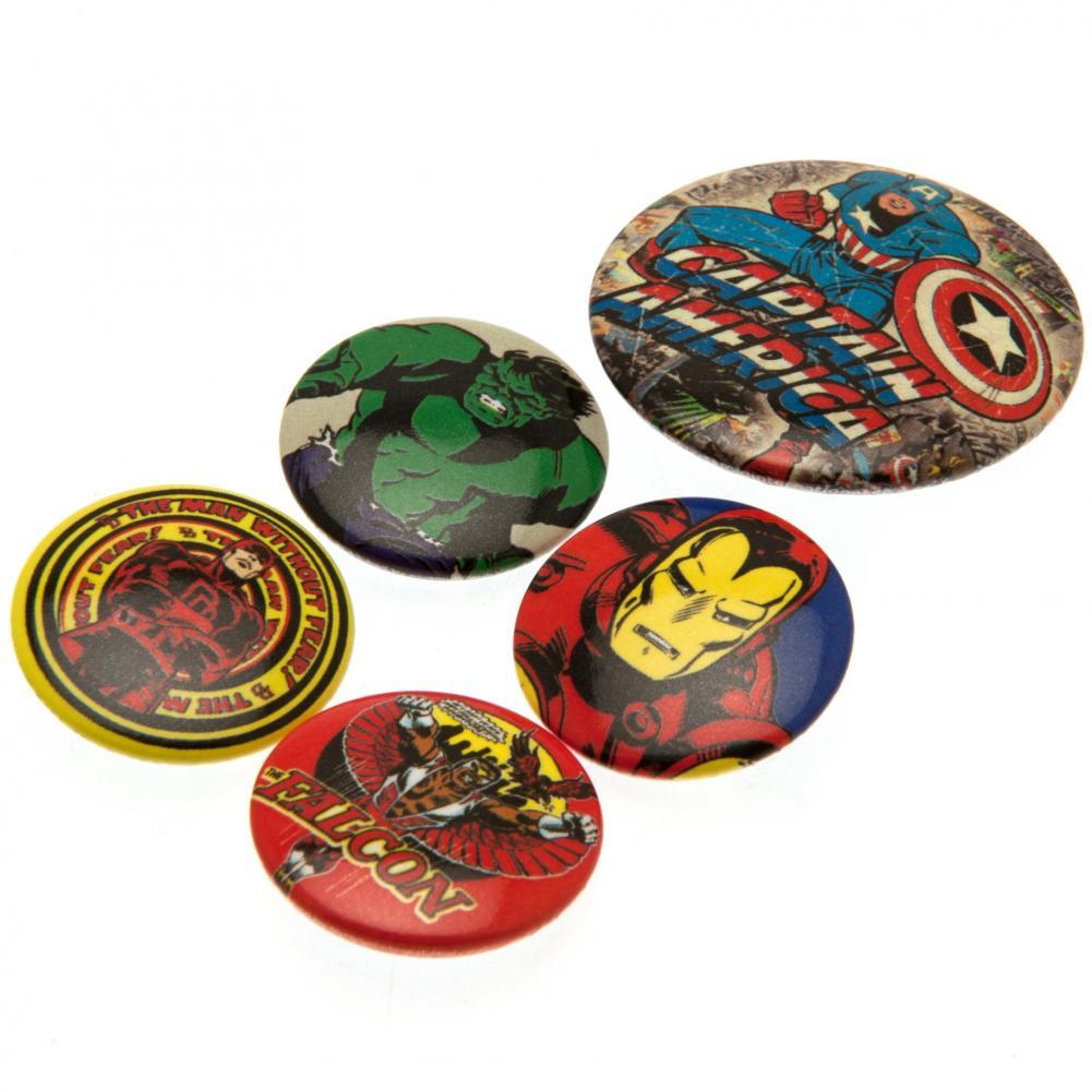 Marvel Comics Button Badge Set - Officially licensed merchandise.