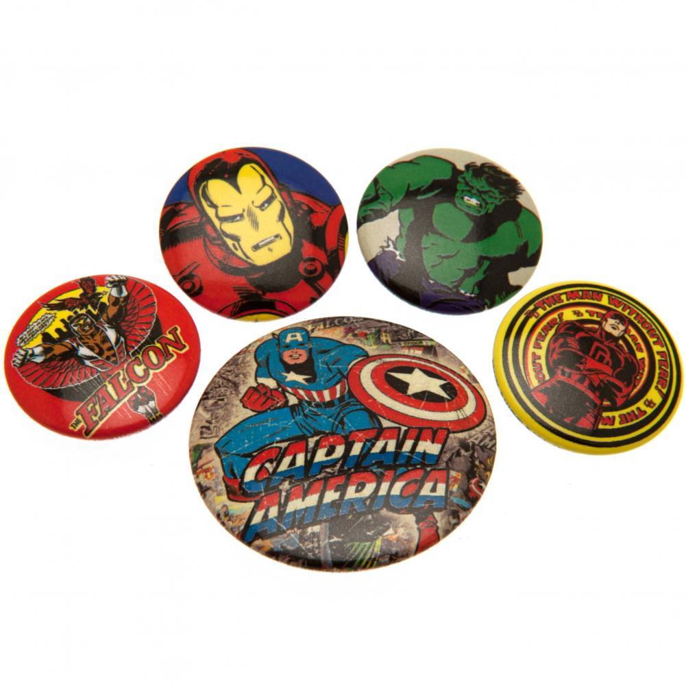 Marvel Comics Button Badge Set - Officially licensed merchandise.