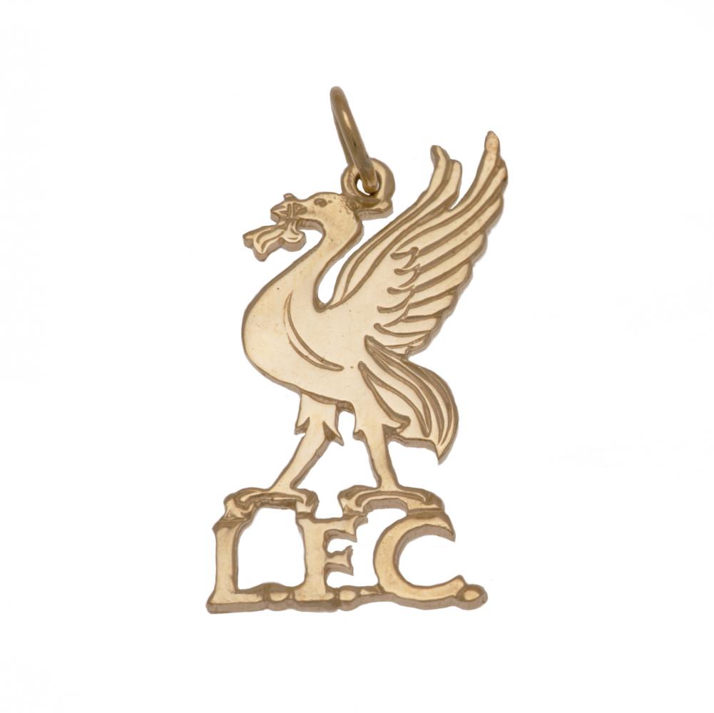 Liverpool FC 9ct Gold Pendant Liverbird Medium - Officially licensed merchandise.