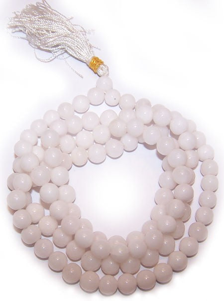 108 Bead Mala - White Quartz - £37.0 - 