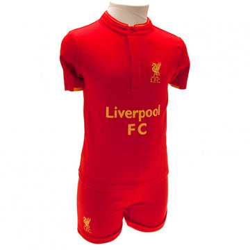 Liverpool FC Shirt & Short Set 6/9 mths GD - Officially licensed merchandise.