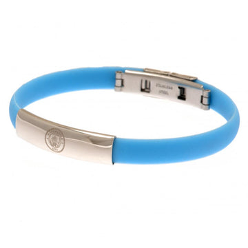 Manchester City FC Colour Silicone Bracelet - Officially licensed merchandise.