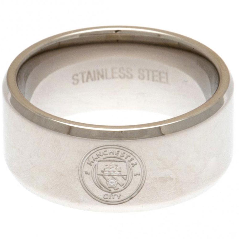 Manchester City FC Band Ring Large - Officially licensed merchandise.
