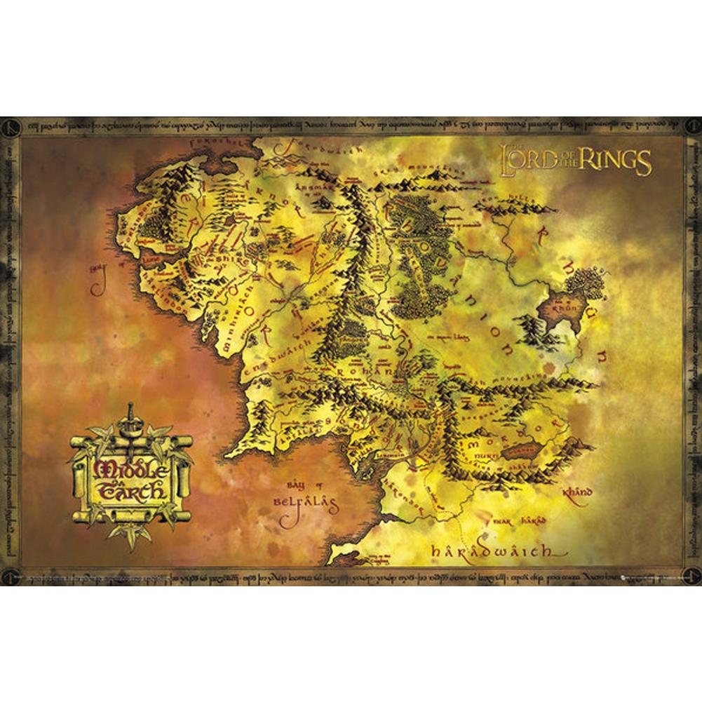 The Lord Of The Rings Poster Map 274 - Officially licensed merchandise.