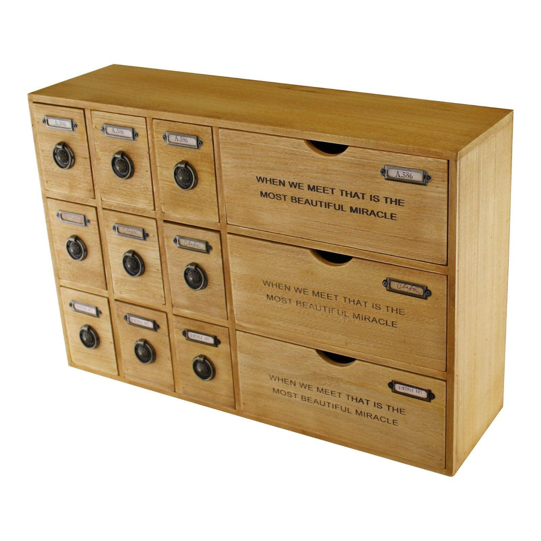 12 Drawer Rustic Storage Unit, Trinket Drawers - £88.99 - Trinket Drawers 