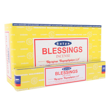 12 Packs of Blessings Incense Sticks by Satya - £19.99 - Incense Sticks, Cones 