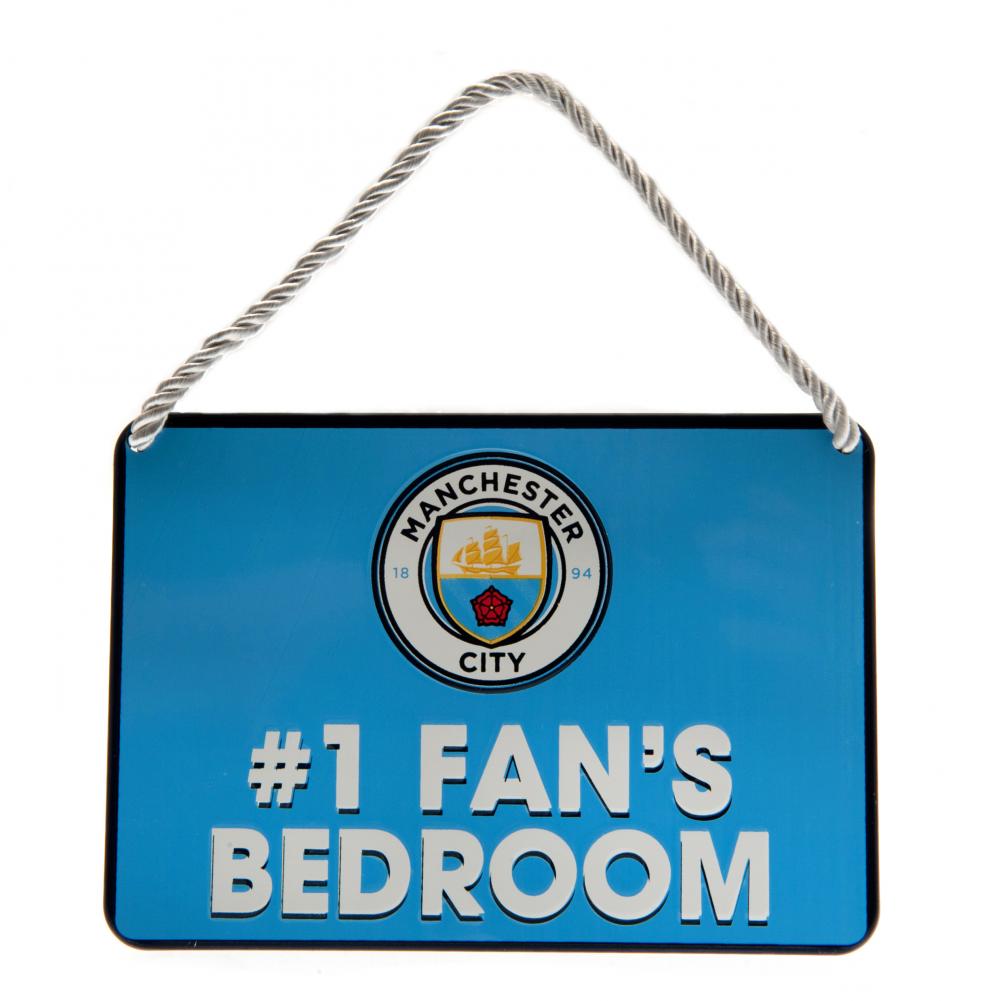 Manchester City FC Bedroom Sign No1 Fan - Officially licensed merchandise.