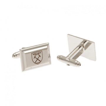 West Ham United FC Silver Plated Cufflinks - Officially licensed merchandise.