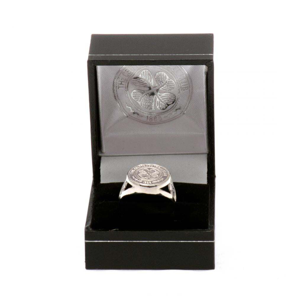 Celtic FC Sterling Silver Ring Large - Officially licensed merchandise.