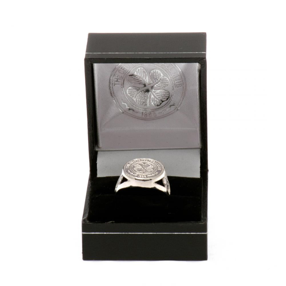 Celtic FC Sterling Silver Ring Small - Officially licensed merchandise.